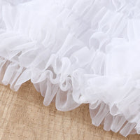 Girls Pink Pearl Embellished Top With Ruffled Tulle Skirts Set Sets