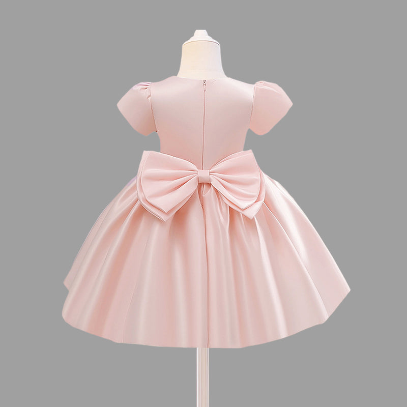 Girls Pleated Yoke Fit & Flare Party Dress Party Dresses   