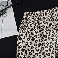 Boys Beige Animal Print Shirt with Elasticated Shorts Sets 2 pc. Sets