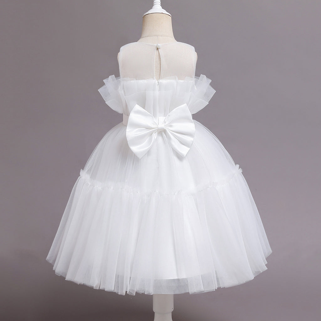 Girls Sleeveless Fit & Flare Dress Party Dresses   