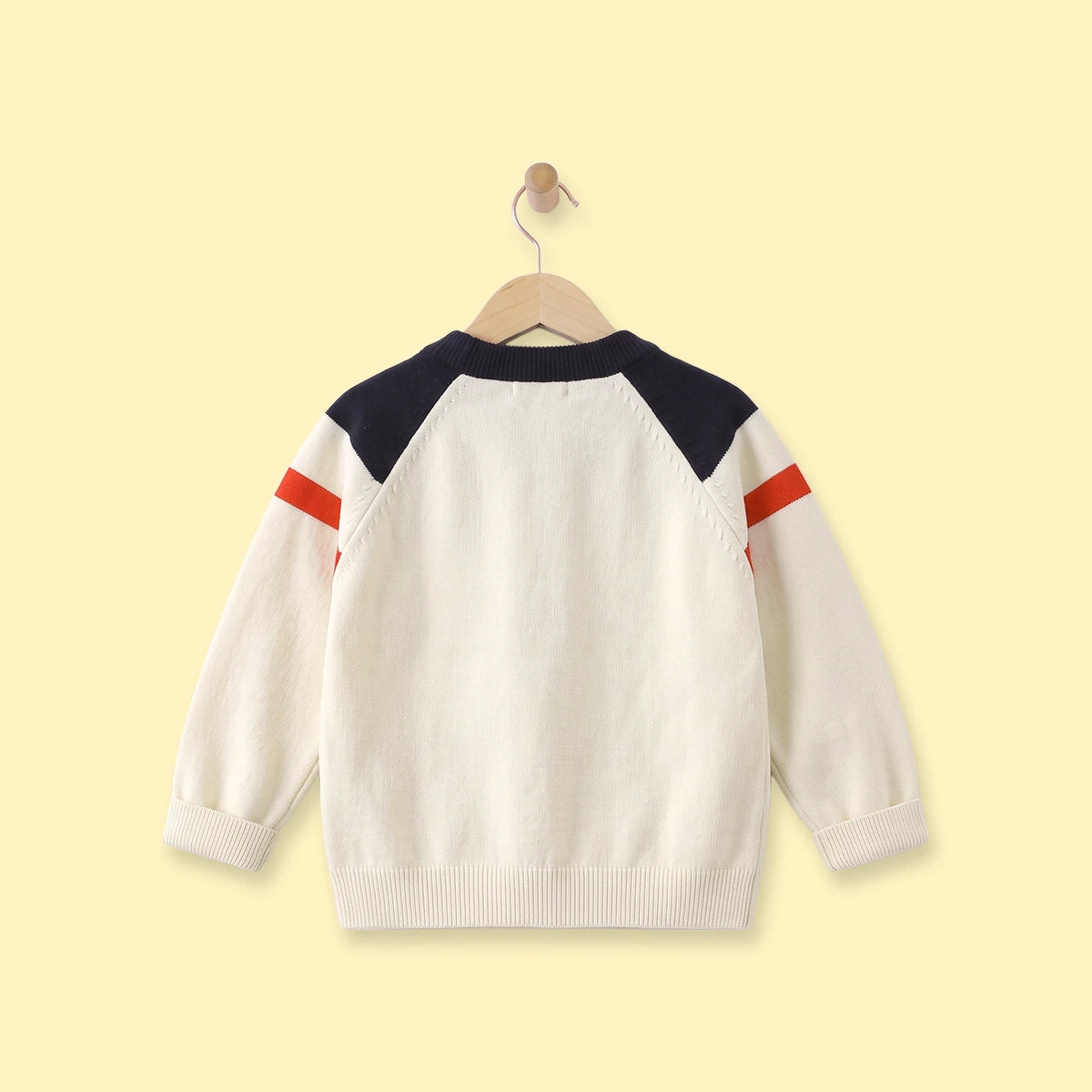 Boys Cream Bear Typographic Knitted Sweater Sweaters & Cardigans