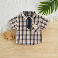 Boys Multicolor Checked Shirt with Bear Patch Pocket Shirts Multicolor 1-2 Y