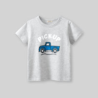 Boys Car Print Short Sleeves T-Shirt Tshirts   