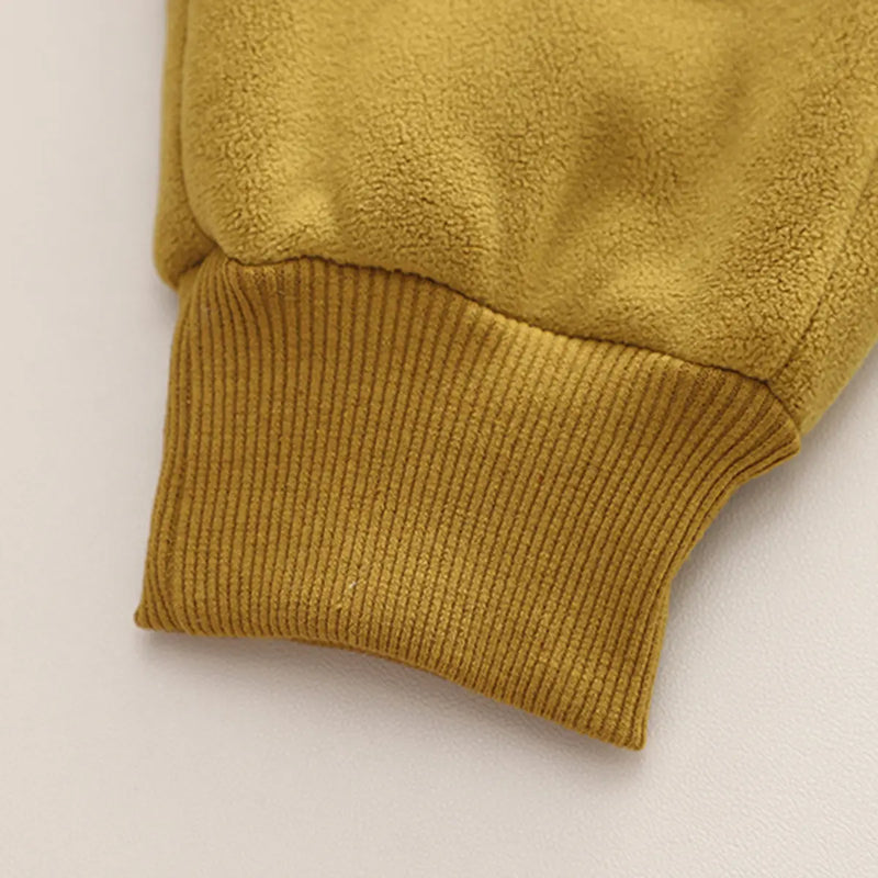 Boys Yellow Ear Applique Regular Sweatshirt With Pants Sets 2 pc. Sets