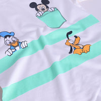 Boys Green Cartoon Character Printed T-Shirt With Elasticated Shorts Sets Sets