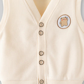 Boys Apricot Sleeveless Sweater Cardigan Sweaters & Cardigans