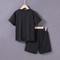 Boys Black Halloween Printed Short Sleeves T-Shirt With Shorts Set 2 pc. Sets