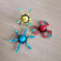 Kids Multicolor Chain-Link Fidget Spinner Toy - Pack of 3 Trending Accessories
