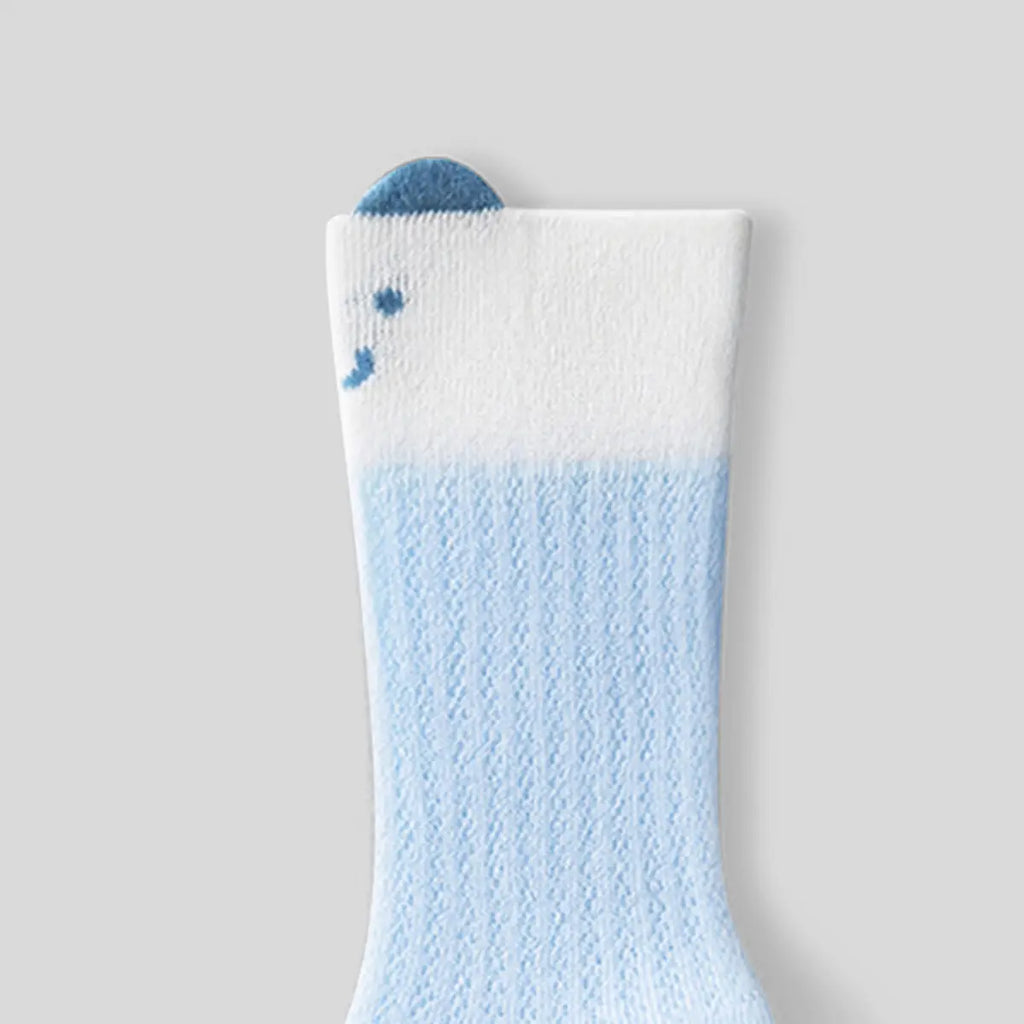 Pack of 6 Girls Multicolor Animal Motif Calf Length Cotton Socks Socks