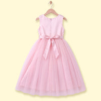 Girls Light Pink Sequins Embellished Party Gown Party Dresses