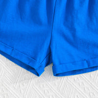 Girls Long Sleeves Shirt With Blue Camisole Top And Shorts Set 3 pc. Sets