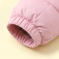 Boys Pink Bear Ear On Hood Zip-up Puffer Jacket Coats & Jackets