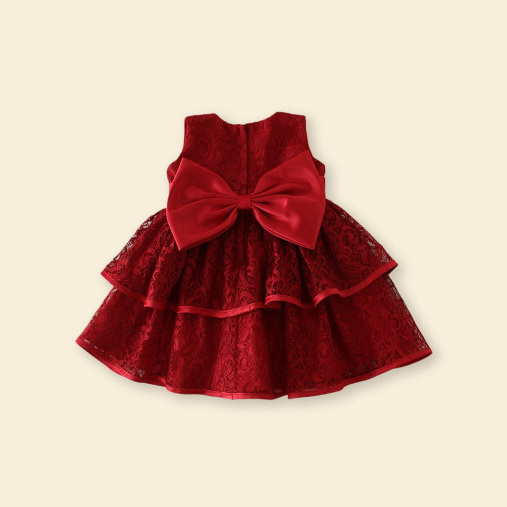 Girls Sleeveless Lace Embroidery Party Wear Dress Party Dresses   