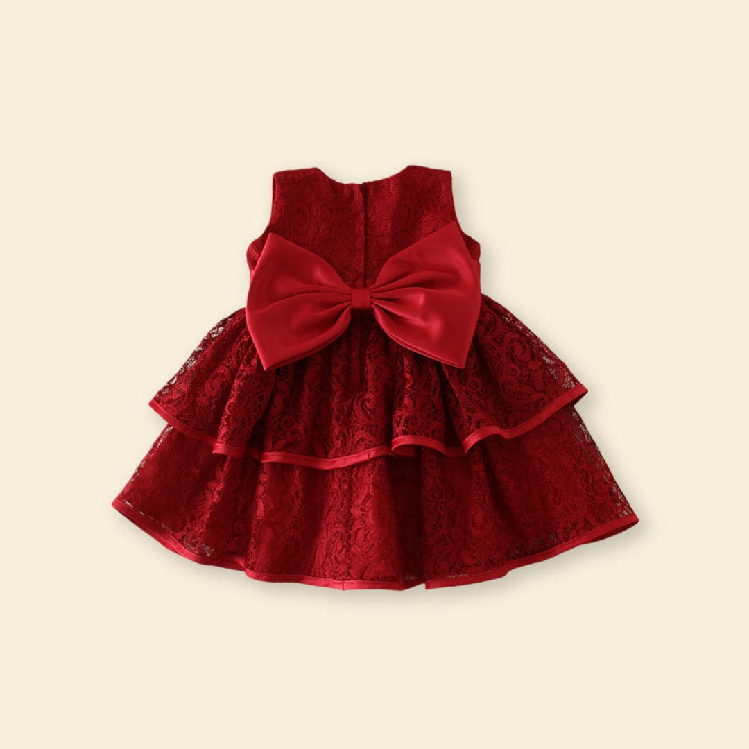 Girls Sleeveless Lace Embroidery Party Wear Dress Party Dresses   