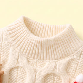 Girls Cream Cable Knit Long Sleeve Sweater Sweaters & Cardigans