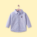 Boys Blue Striped Long Sleeve Shirt Shirts Blue 1-2 Y