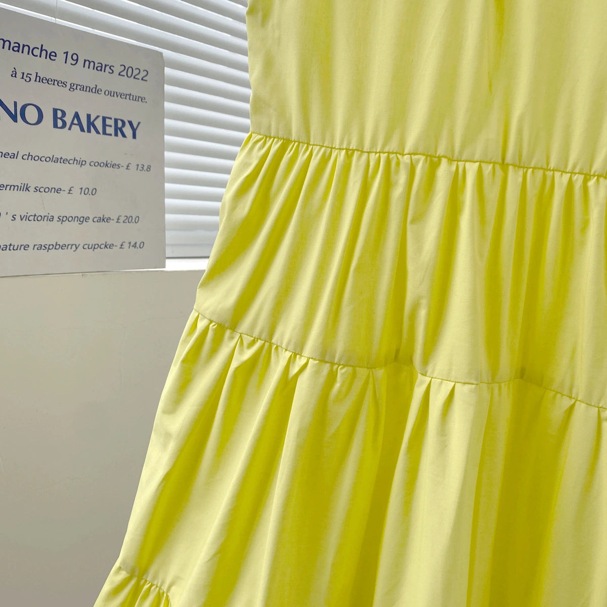 Girls Yellow Sleeveless V-Neck Balloon Dress Casual Dresses