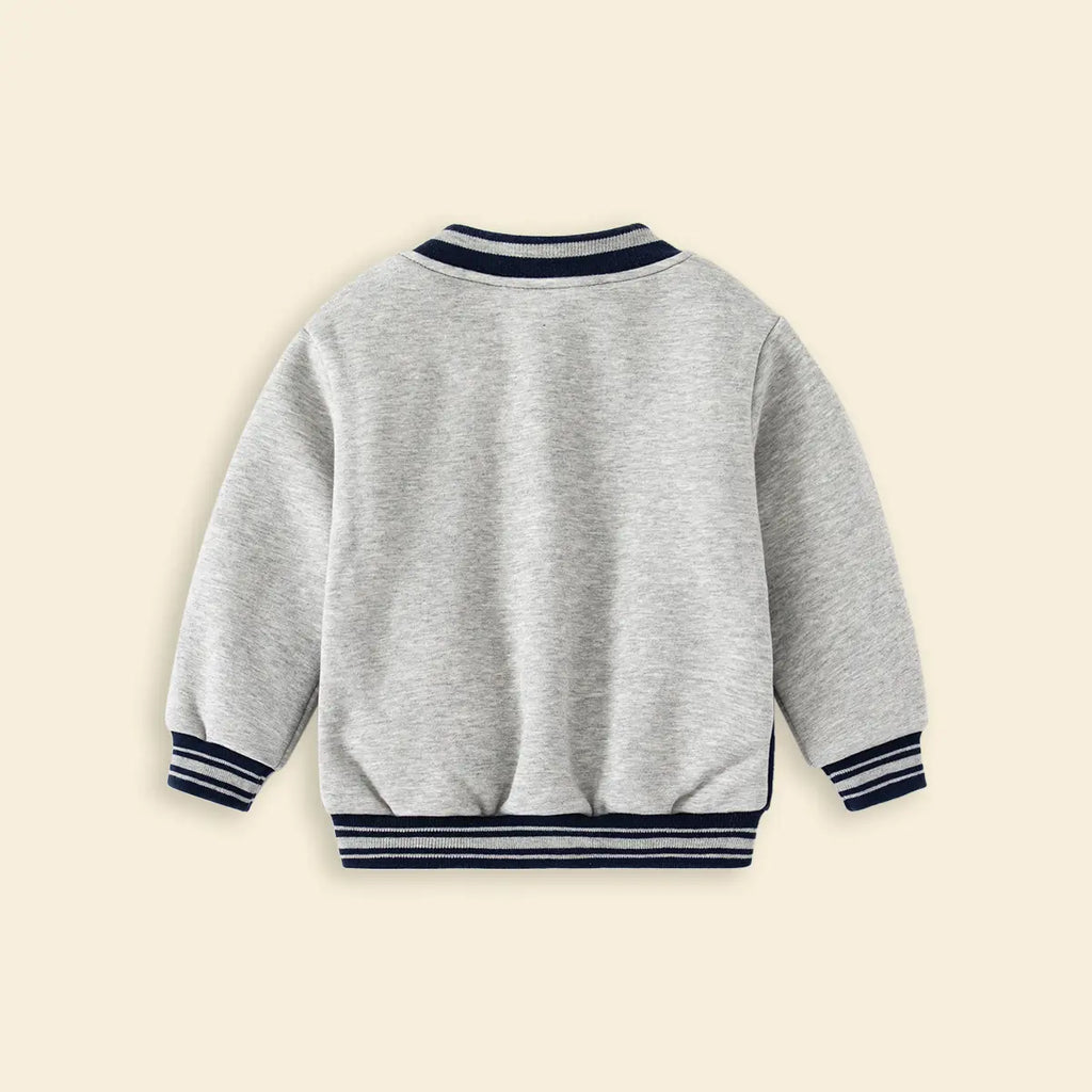 Boys Navy Blue Letter A Applique Varsity Jacket Coats & Jackets