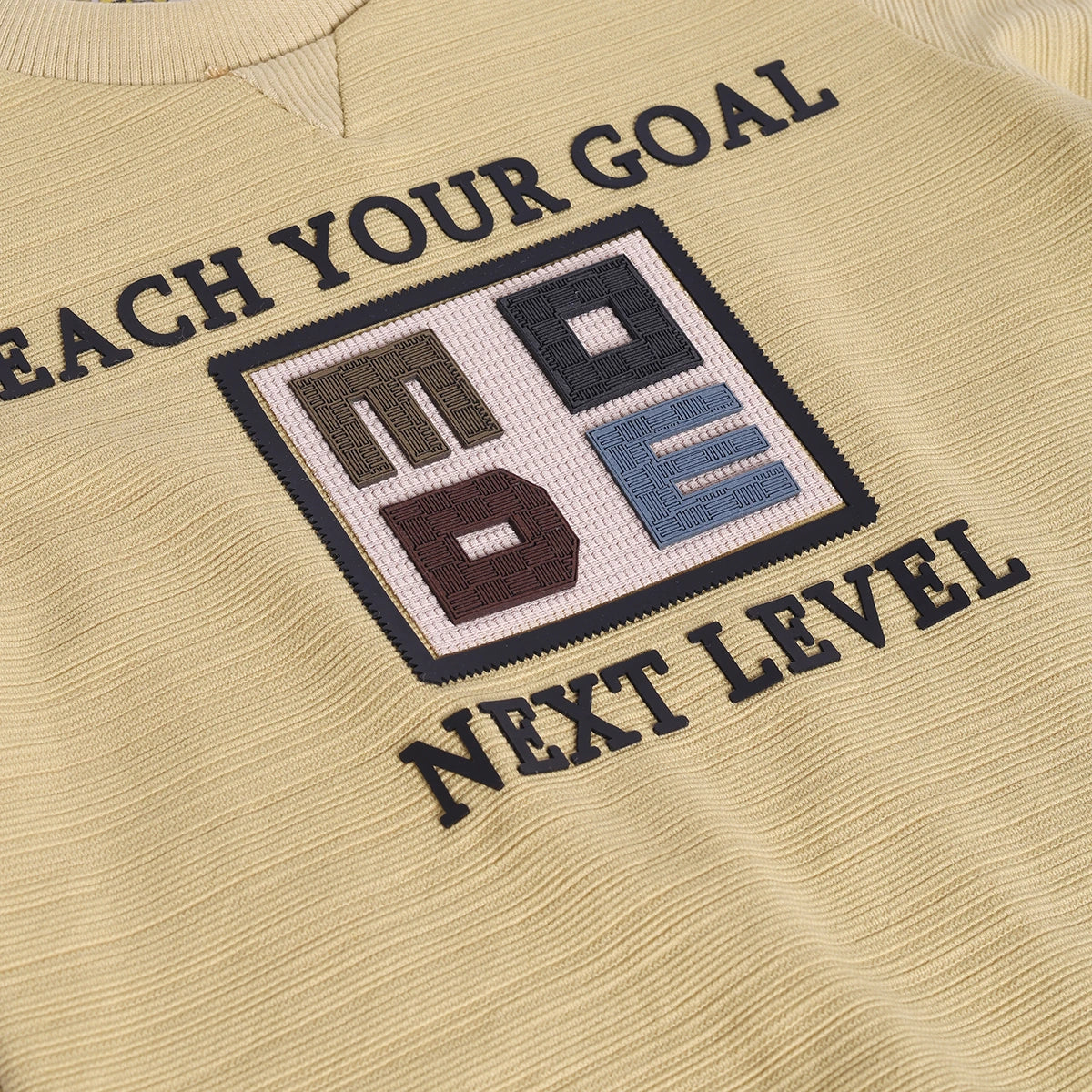 Boys Mustard Reach Your Goal Printed T-Shirt With Shorts Sets 2 pc. Sets