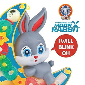 Transparent Rabbit Gear Toy, Lights & Music for Kids Fun Learning Play Trending Accessories