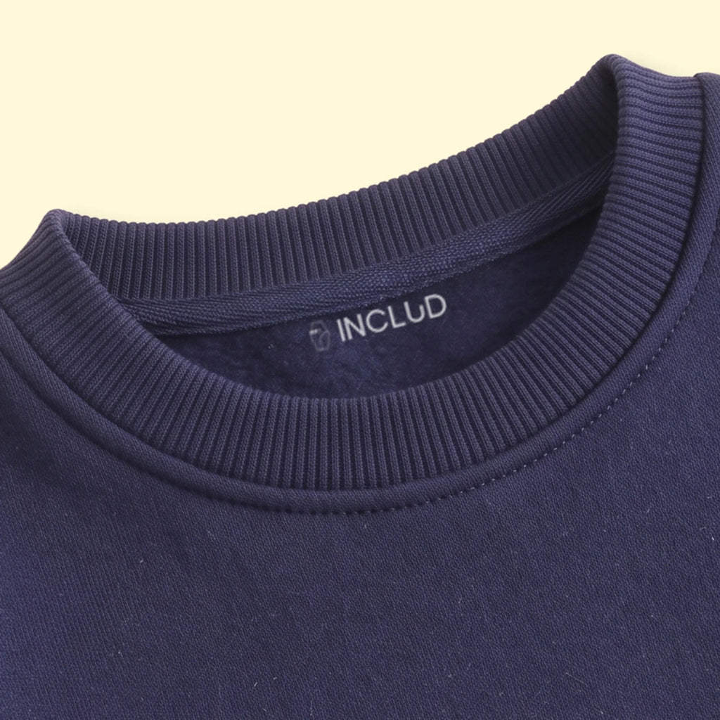 Boys Navy Colorblock Long Sleeve Sweatshirt Sweatshirts & Hoodies