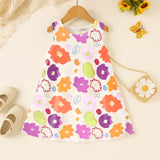 Girls Animal Print Sleeveless A-line Dress