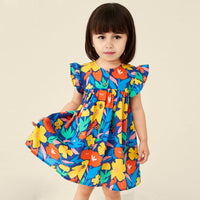 Girls Floral Print Casual Dress Casual Dresses   