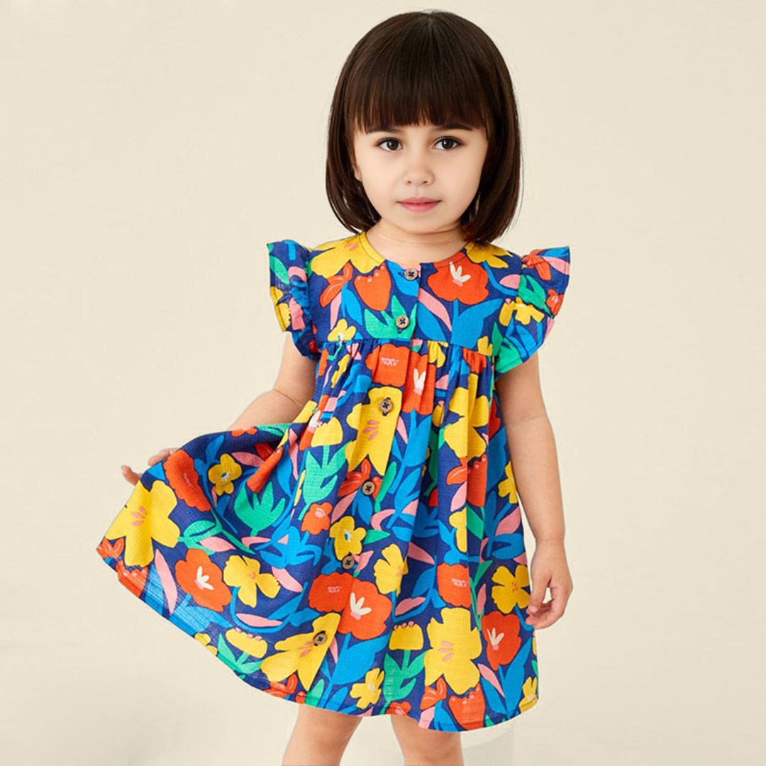 Girls Floral Print Casual Dress Casual Dresses   