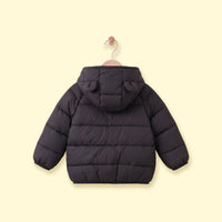 Boys Black Hooded Quilted Puffer Jacket Coats & Jackets