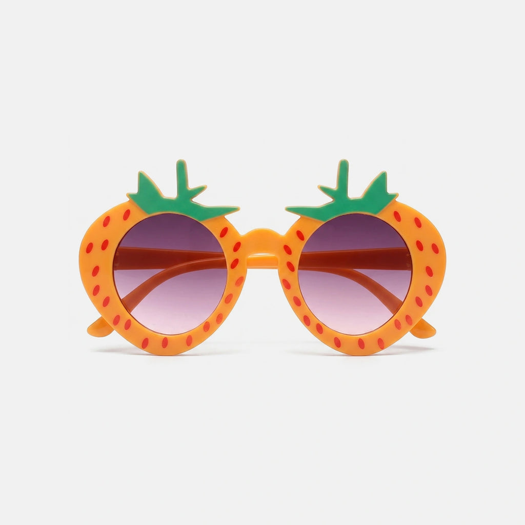 Girls Orange Strawberry Motif Sunglasses Sunglasses