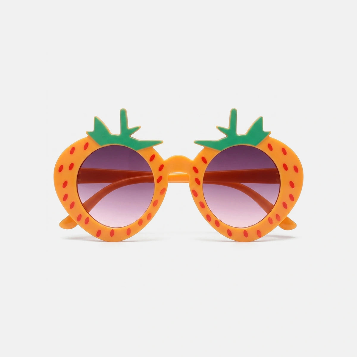 Girls Orange Strawberry Motif Sunglasses Sunglasses