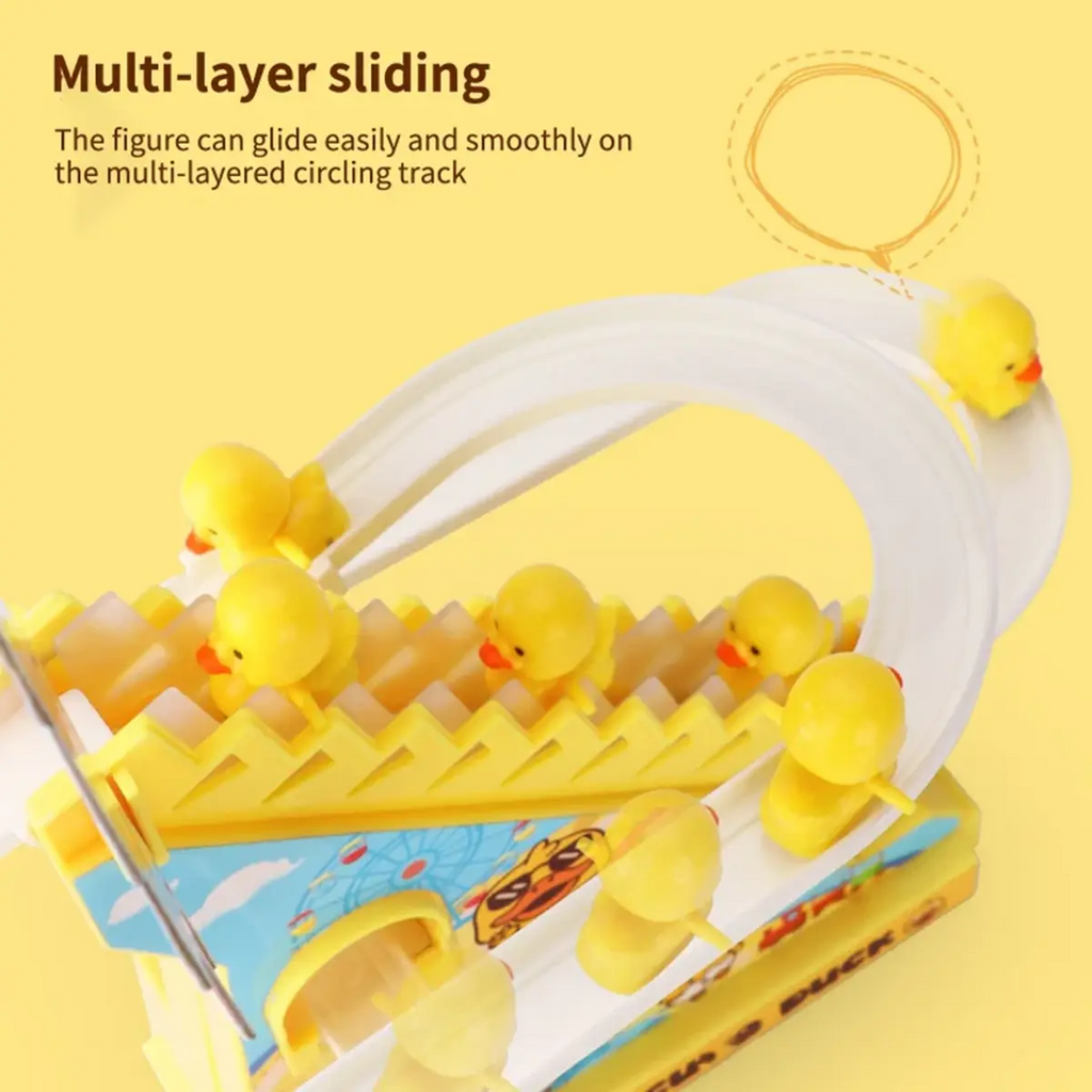 Kids Yellow Electric Duck Stair-Climbing Track Toy Trending Accessories