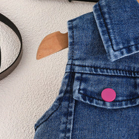 Girls Sleeveless Denim Jacket With Pink Pleated Skirt And Camisole Top Set 3 pc. Sets