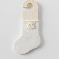 Pack of 4 White Animal Applique Ankle Length Socks Socks
