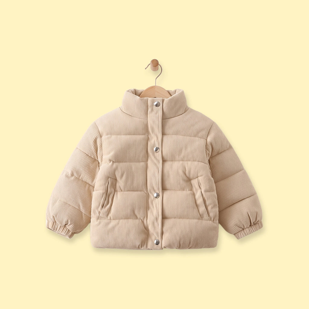 Boys Beige Textured Long Sleeve Jacket Coats & Jackets Beige 1-2 Y