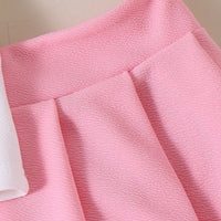 Girls White Sleeveless Polo Top With Pleated Skirt Sets 2 pc. Sets
