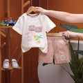 Boys Rust Graphic Printed Short Sleeve T-Shirt With Elasticated Shorts Sets 2 pc. Sets Rust 9-12 M