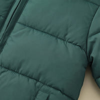 Boys Teal Hooded Zip-up Puffer Jacket Coats & Jackets