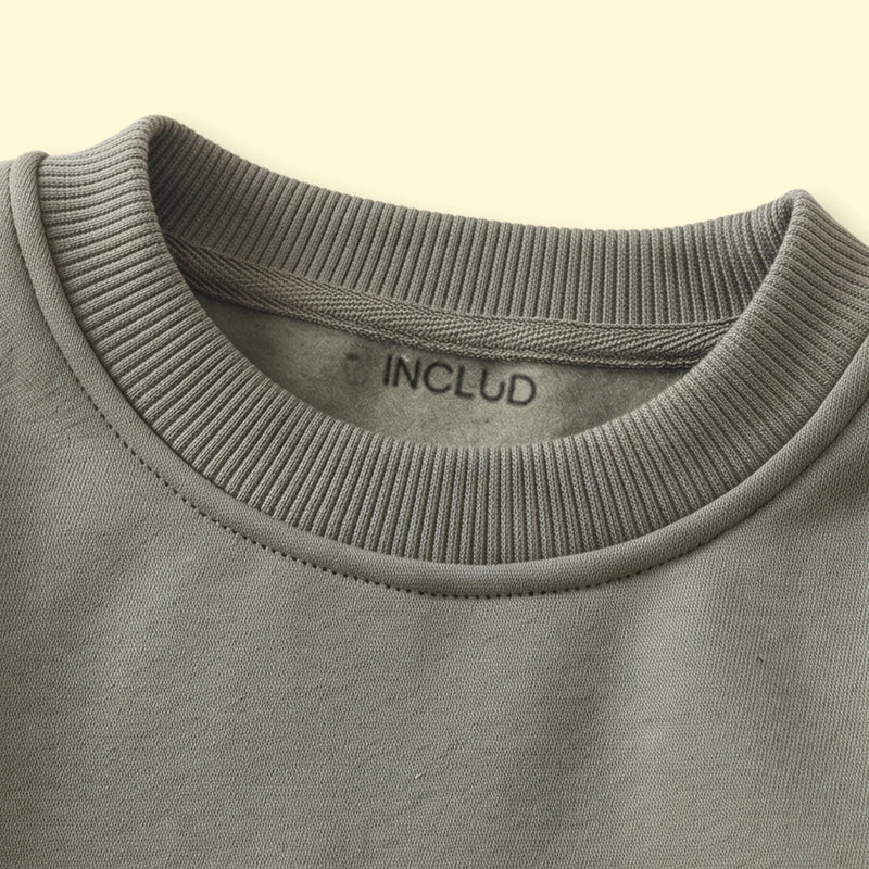 Boys Sage Green Typographic Long Sleeve Sweatshirt Sweatshirts & Hoodies