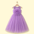 Girls Lavender Floral Applique Fit & Flare Party Dress Party Dresses Lavender 2-3 Y