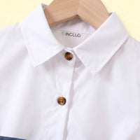 Girls White Long Sleeve Fit & Flare Dress Casual Dresses