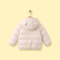 Boys Beige Hooded Quilted Puffer Jacket Coats & Jackets