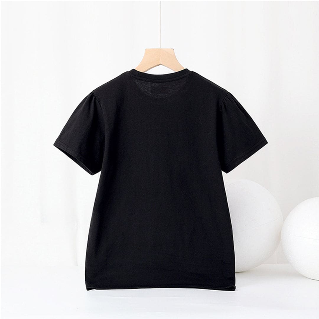 Girls Printed Short Sleeves Casual T-Shirt Tshirts   