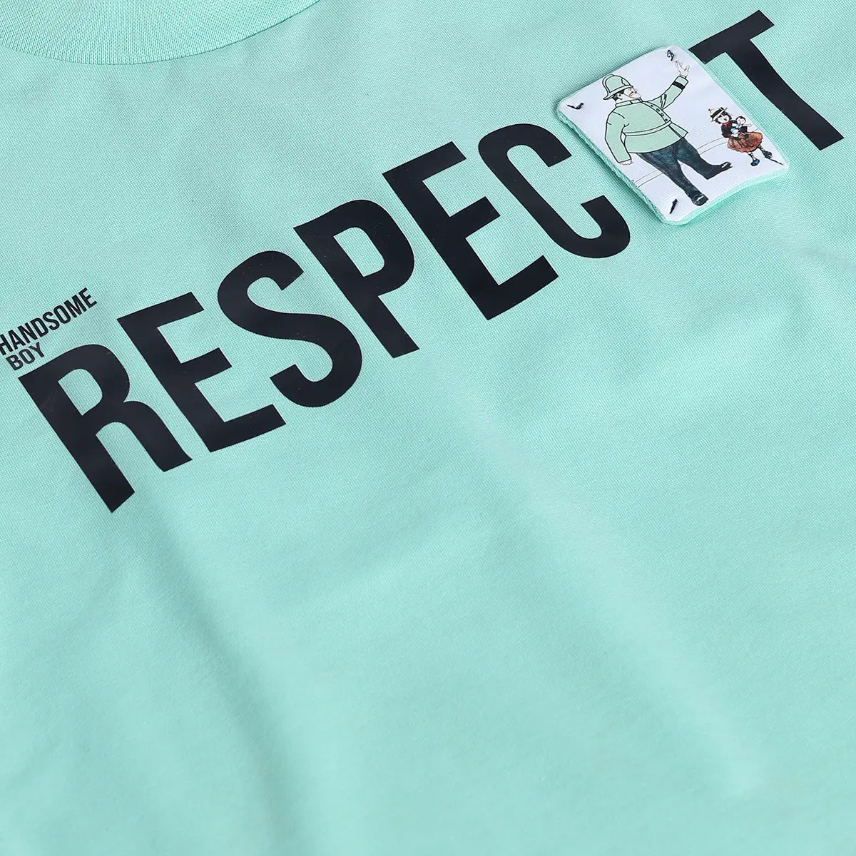 Boys Green Typographic T-Shirt With Elasticated Shorts Sets 2 pc. Sets