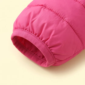 Girls Pink Hooded Quilted Puffer Jacket Coats & Jackets