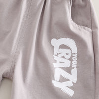 Boys Typographic Printed Contrast Pocket T-Shirt With Grey Shorts Set 2 pc. Sets