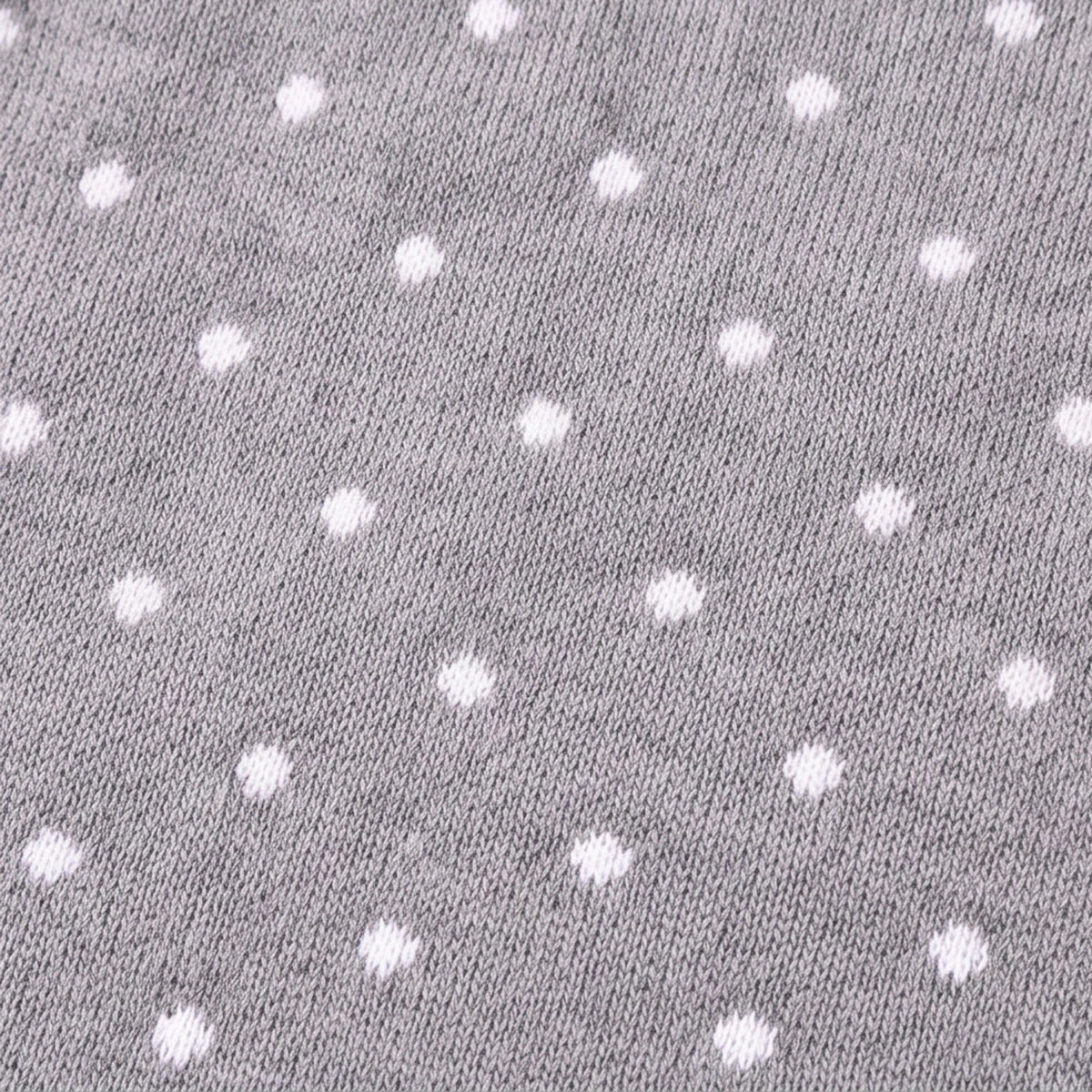 Girls Grey Polka Dot Print Knitted Fit & Flare Dress Casual Dresses