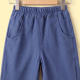 Girls Blue Bow Applique Denim Jeans Pants
