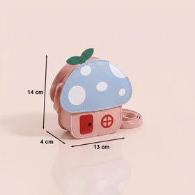 Girls Blue Mushroom Motif Sling Bag Sling Bags