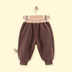 Boys Brown Dinosaur Applique Jogger Joggers